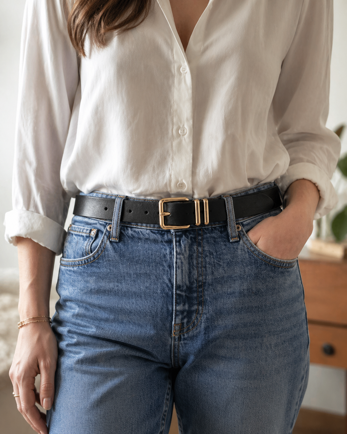 Ceinture Stella — Boucle dorée