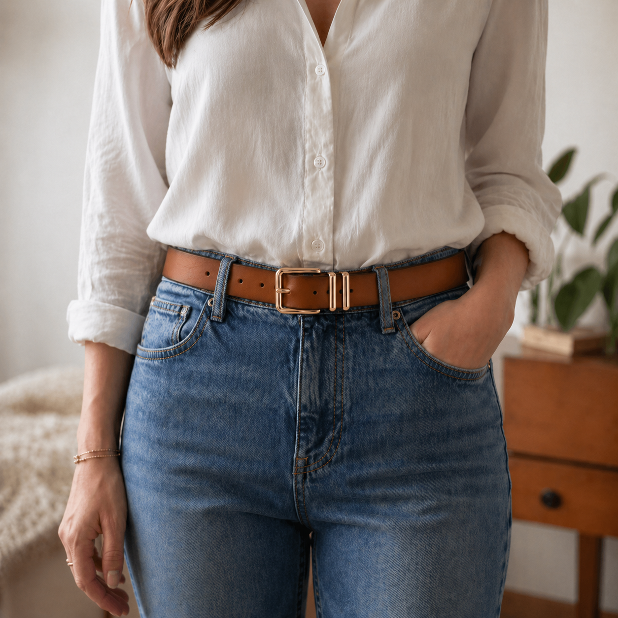 Ceinture Stella — Boucle dorée